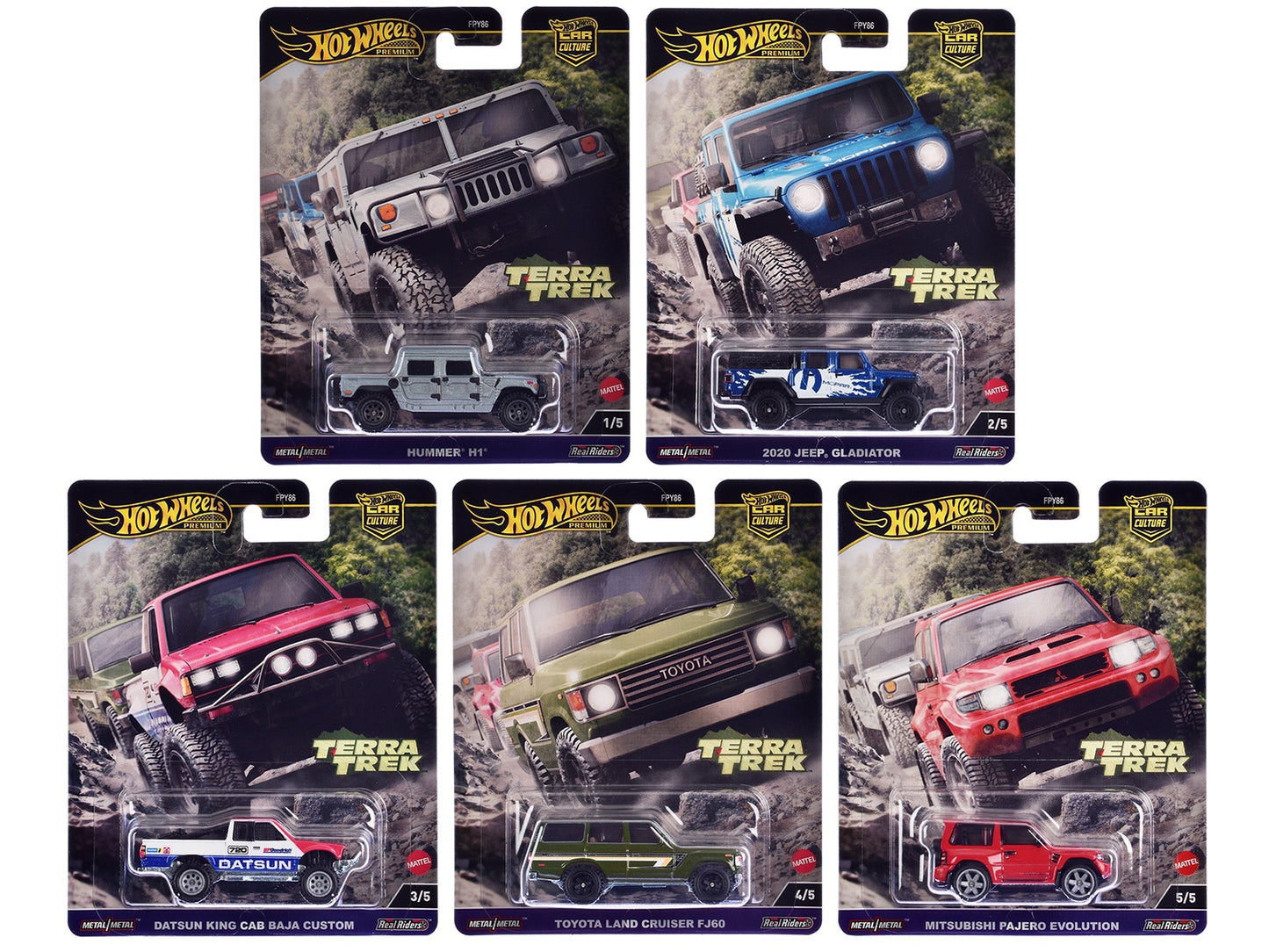 "Terra Trek" 5 piece Set "Car Culture" 2024 Series C Diecast Model Cars by Hot Wheels free shipping USA