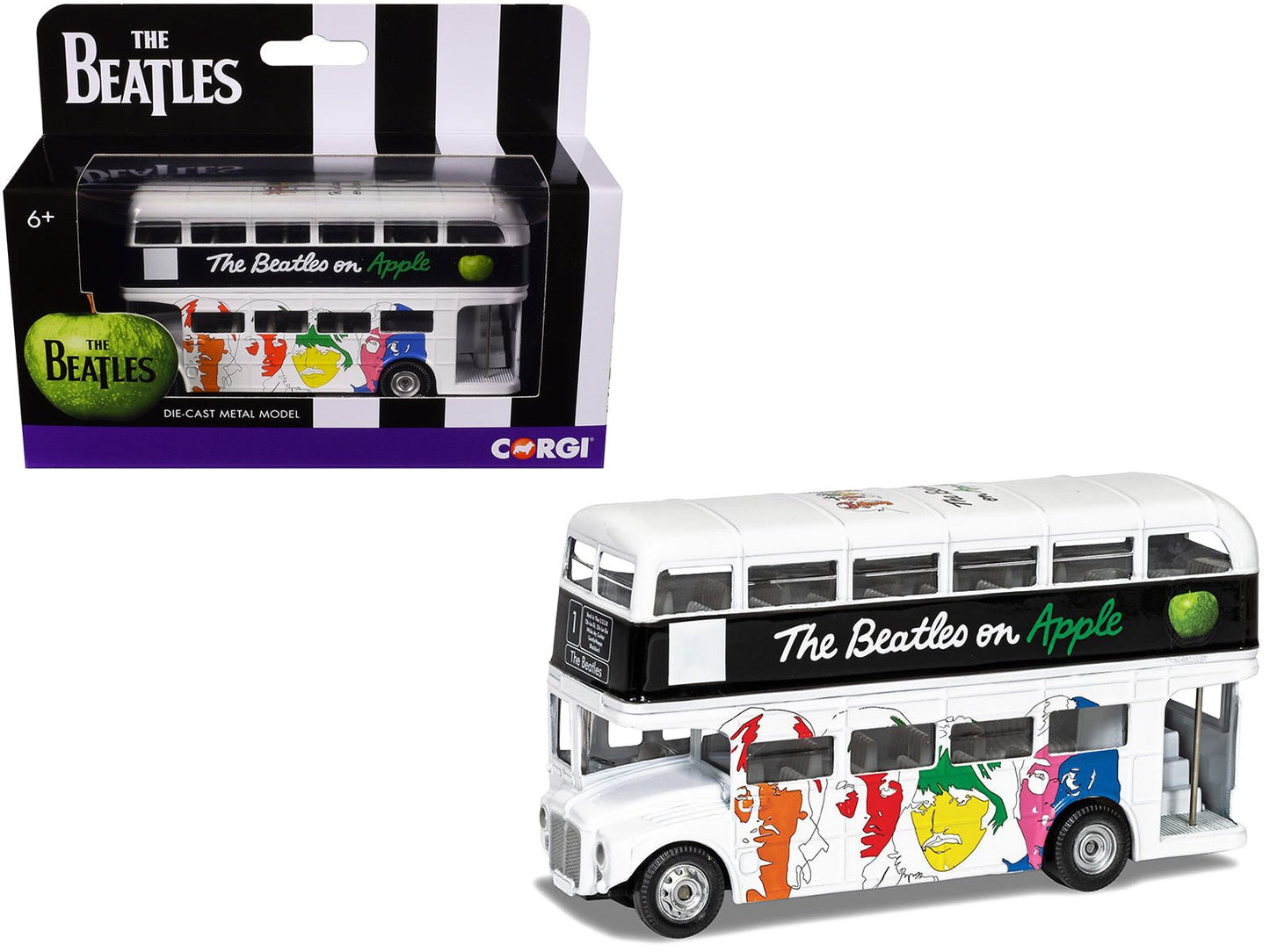 The Beatles London Double Decker Bus "The White Album" White Diecast Model Car by Corgi free shipping USA
