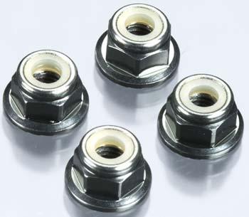 Tekno TKR1213 RC M4 Aluminum Serrated Locknut (4) Gun Metal SCT410