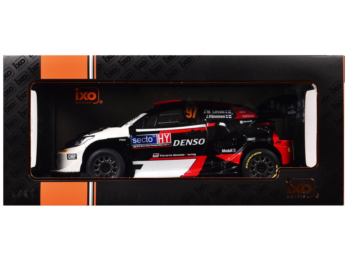 Toyota GR Yaris Rally1 Hybrid #97 Jari-Matti Latvala - Juho Hanninen "Rally Finland" (2023) 1/18 Diecast Model Car by IXO Models free shipping USA