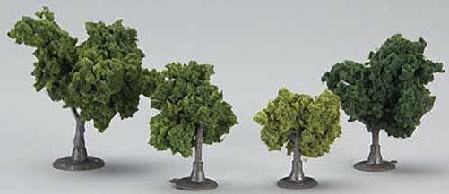 Woodland Scenics TR1570 N/HO Mixed Green Deciduous Trees 3/4-2" (38) Train Scenery