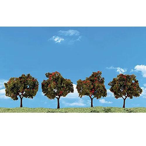 Woodland Apple Trees 2'' -3'' (4) Model Railroad Tree