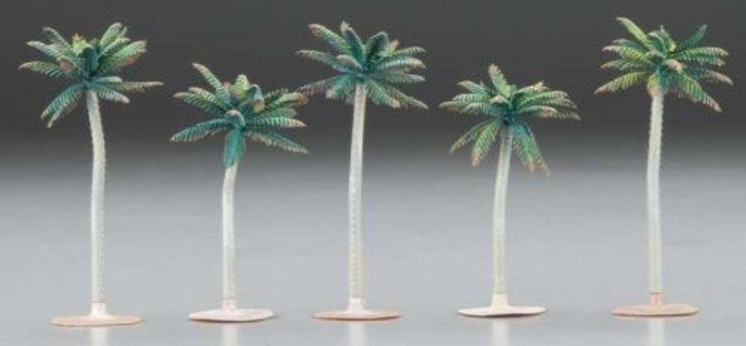 Woodland Scenics TR3597 N/HO Small Palm Tree 3"-3 3/4" (5) Train Scenery