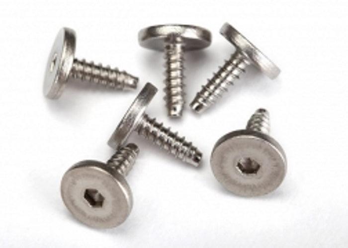 Traxxas 3233 Screws, 2.6x8mm Flathead machine, Self-tapping (Hex Drive)