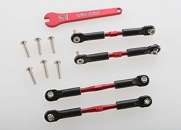 Traxxas 3741X Aluminum Turnbuckle Set Red Rustler/Stampede/Slash