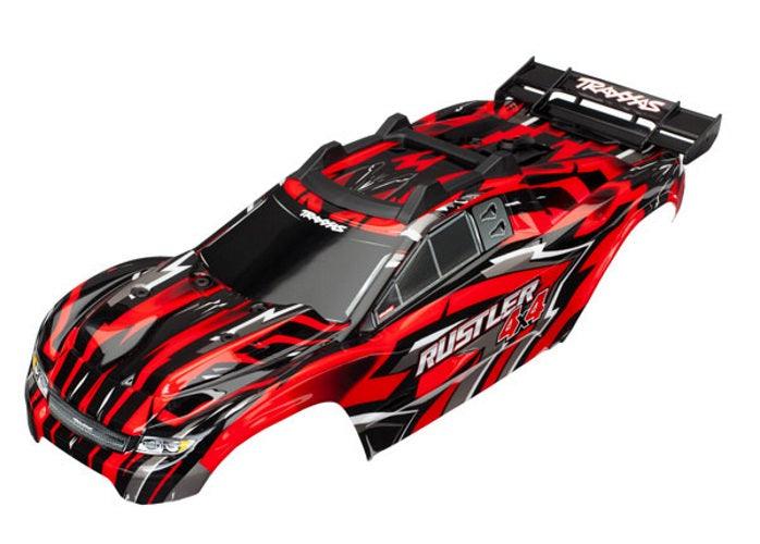 Traxxas 6718 Body Rustler 4X4 Red/Window Grille Lights Decal sheet