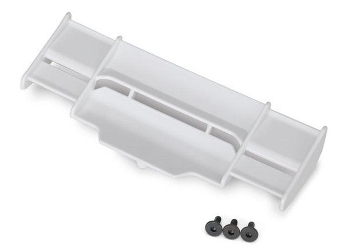 Traxxas 6721A Wing (White) /3x8 FCS (3) Rustler 4X4