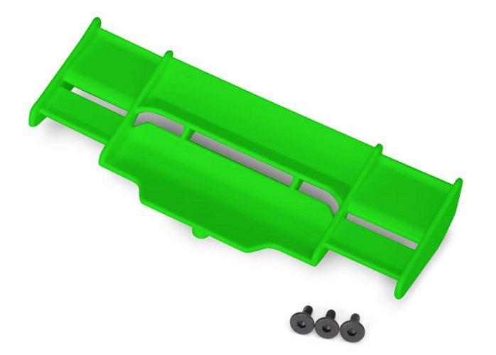 Traxxas 6721G Wing (Green) /3x8 FCS (3) Rustler 4X4
