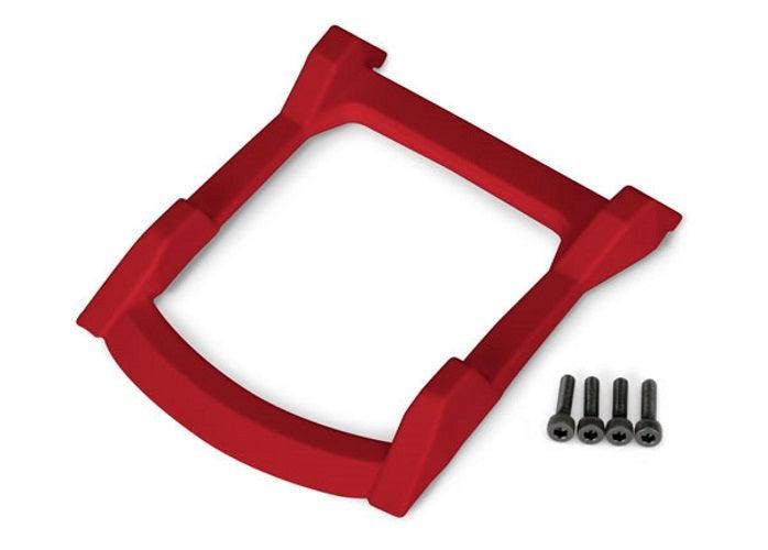 Traxxas 6728R Skid Plate Roof (Body) (Red)/ 3x12 CS (4) Rustler 4x4