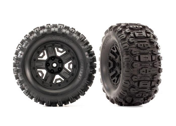 Traxxas 6792 Tires & Wheels Assembled Glued Rustler 4X4
