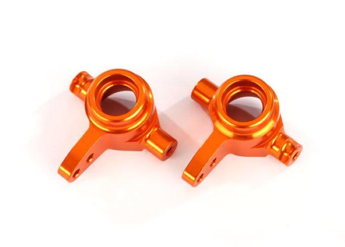 Traxxas Steering Blocks 6061-T6 Aluminum (Orange-anodized) Left & Right Slash 4X4