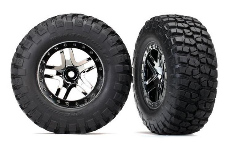 Traxxas Tires/Wheels Assembled Glued (SCT Split-Spoke Beadlock Wheels) Slash 4X4