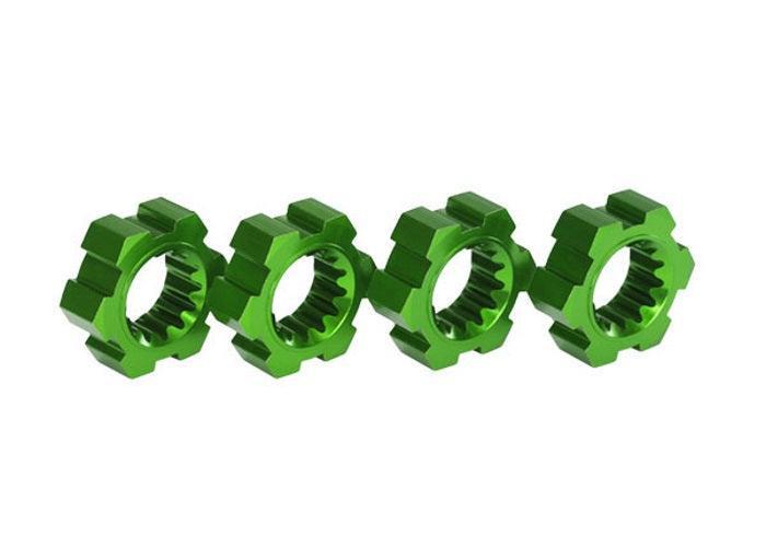 Traxxas 7756G Green Aluminum Hex Wheel Hub Set (4) X-Maxx