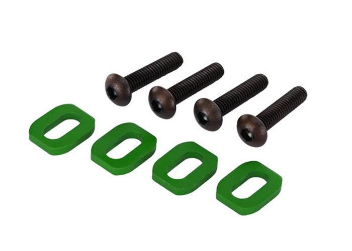Traxxas 7759G Green Aluminum Motor Mount Washer Set (4) X-Maxx