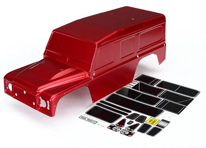 Traxxas 8011R Land Rover Defender Body Painted Red TRX-4