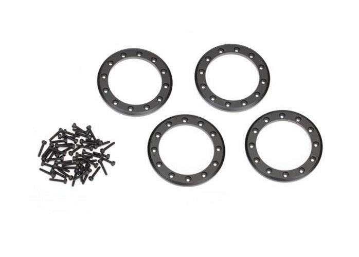 Traxxas 8168T Beadlock Rings Black (2.2') (Aluminum) (4)/ 2x10 CS (48) TRX-4
