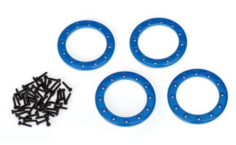 Traxxas 8169X Beadlock Rings Blue (1.9') (Aluminum) (4)/ 2x10 CS (48) TRX-4