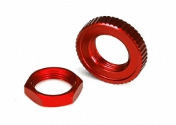 Traxxas 8345R Servo Saver Nuts Red-Anodized (Hex (1), Serrated (1)) 4-Tec 2.0