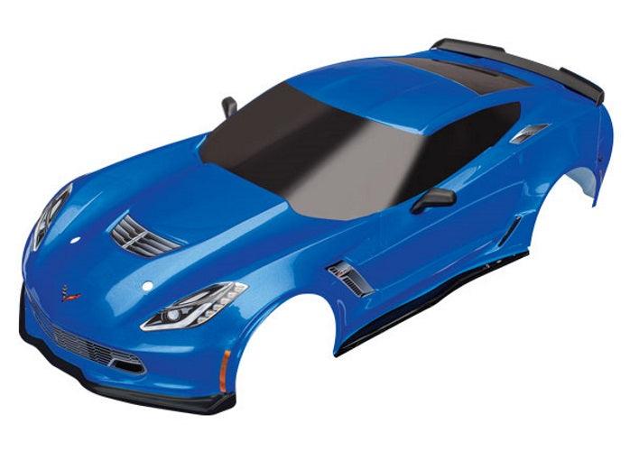 Traxxas Body Chevrolet Corvette Z06 Blue (Painted Decal Applied) 4-Tec Ford GT