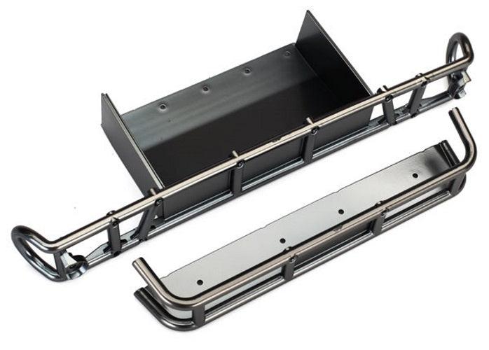 Traxxas Bumper Rear /Bumper Extension (Satin Black Chrome-Plated) Desert Racer