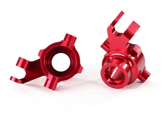 Traxxas 8937R Steering Blocks 6061-T6 Aluminum (Red-Anodized) Maxx