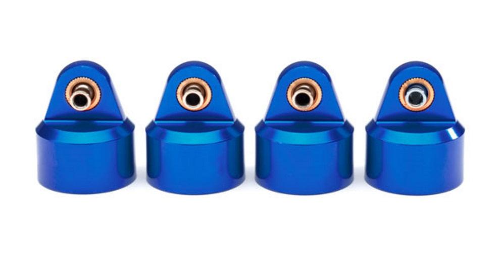 Traxxas 8964X Shock Caps Aluminum (Blue-Anodized) GT-Maxx Shocks (4) Maxx