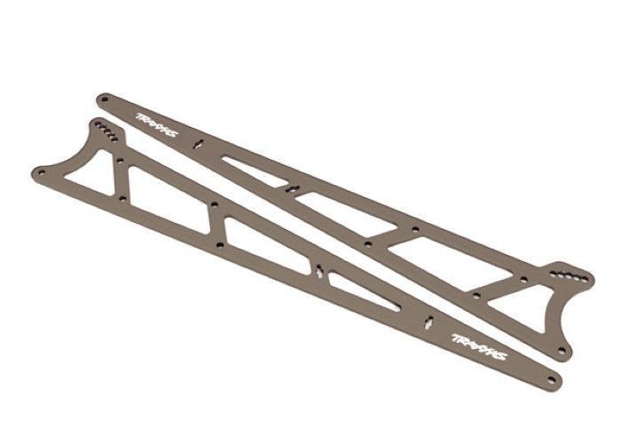 Traxxas 9462 Side Plates Wheelie Bar Charcoal Gray (Aluminum) (2) Drag Slash