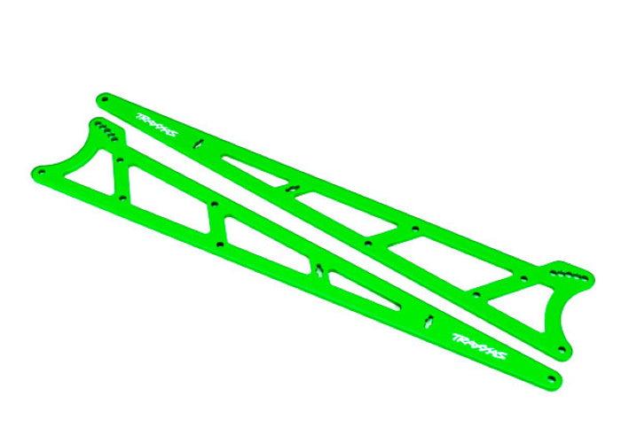 Traxxas 9462G Side Plates Wheelie Bar Green (Aluminum) (2) Drag Slash