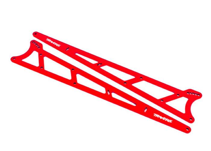 Traxxas 9462R Side Plates Wheelie Bar Red (Aluminum) (2) Drag Slash