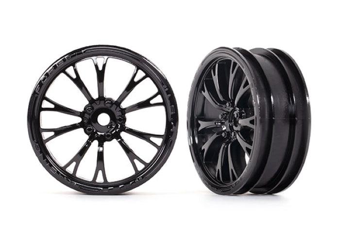 Traxxas 9472 Wheels Weld Gloss Black (Front) (2) Drag Slash