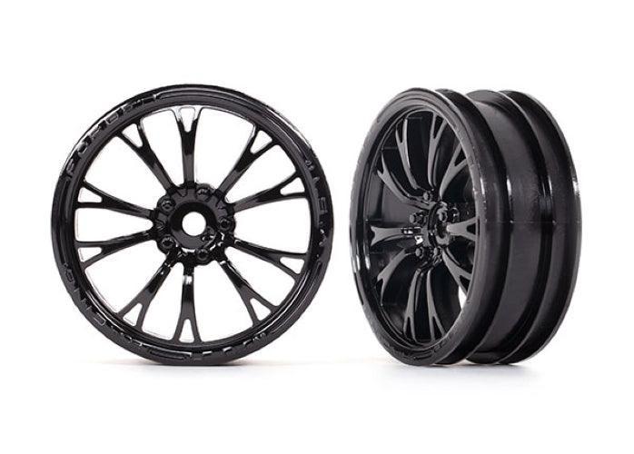Traxxas 9472 Wheels Weld Gloss Black (Front) (2) Drag Slash