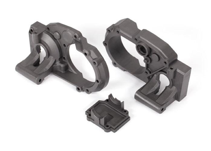 Traxxas Gearbox Halves Left & Right /Differential Cover Charcoal Gray Drag Slash