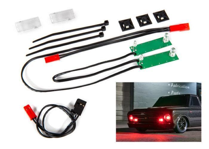 Traxxas 9496R Led light Set Front Complete (Red) Drag Slash
