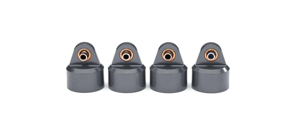 Traxxas 8964-GRAY Shock Caps Aluminum Gray