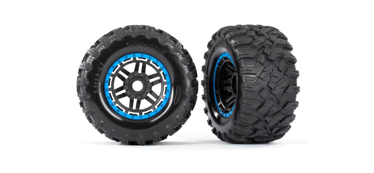 Traxxas 8972A Tires Wheels Maxx MT Blue