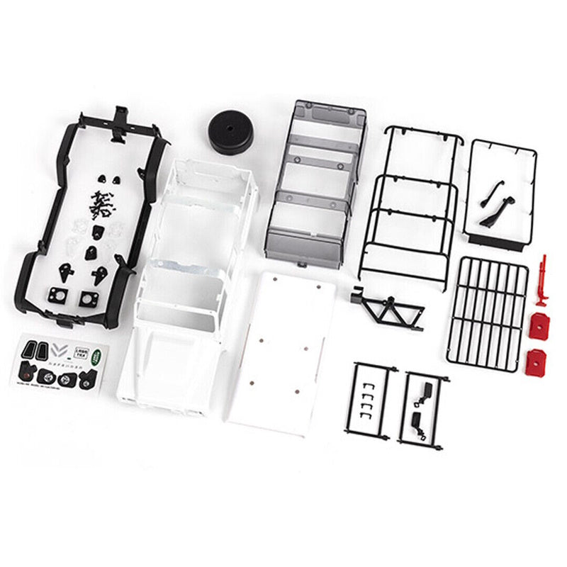 Traxxas 9712 TRX-4M Land Rover Defender Unassembled Body White Req Painting TRX-4M