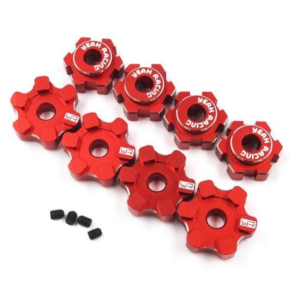 Yeah Racing TRMA-001RD Aluminum 7075 17mm Wheel Hex Set TRAXXAS MAXX Red