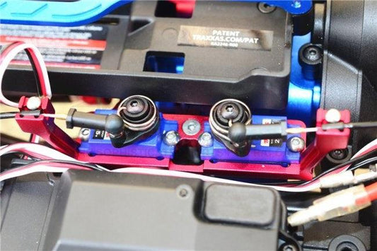 GPM ALUMINUM F&R GEAR BOX 2-SPEED DIFF LOCK SERVO MOUNT TRAXXAS TRX-4 BLACK