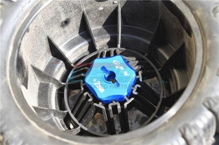 Gpm TXMS010+2M/2-B Aluminum Wheel Hub Hex (+2mm) (8Pieces) Blue Traxxas Maxx