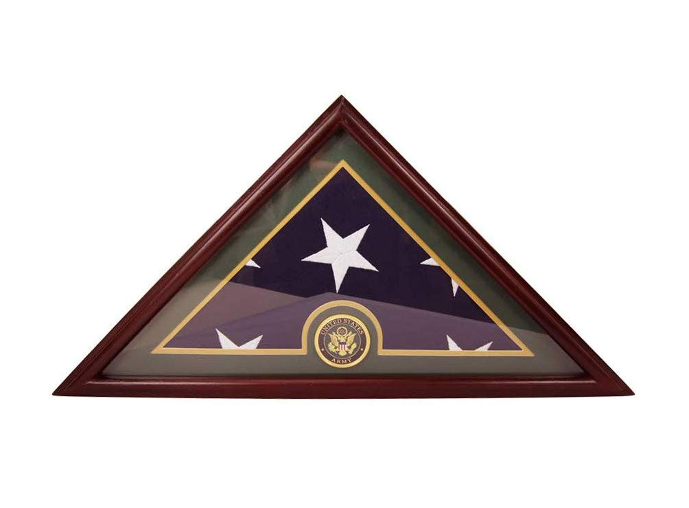 Army Flag Display Case Box, 5x9 Burial - Funeral