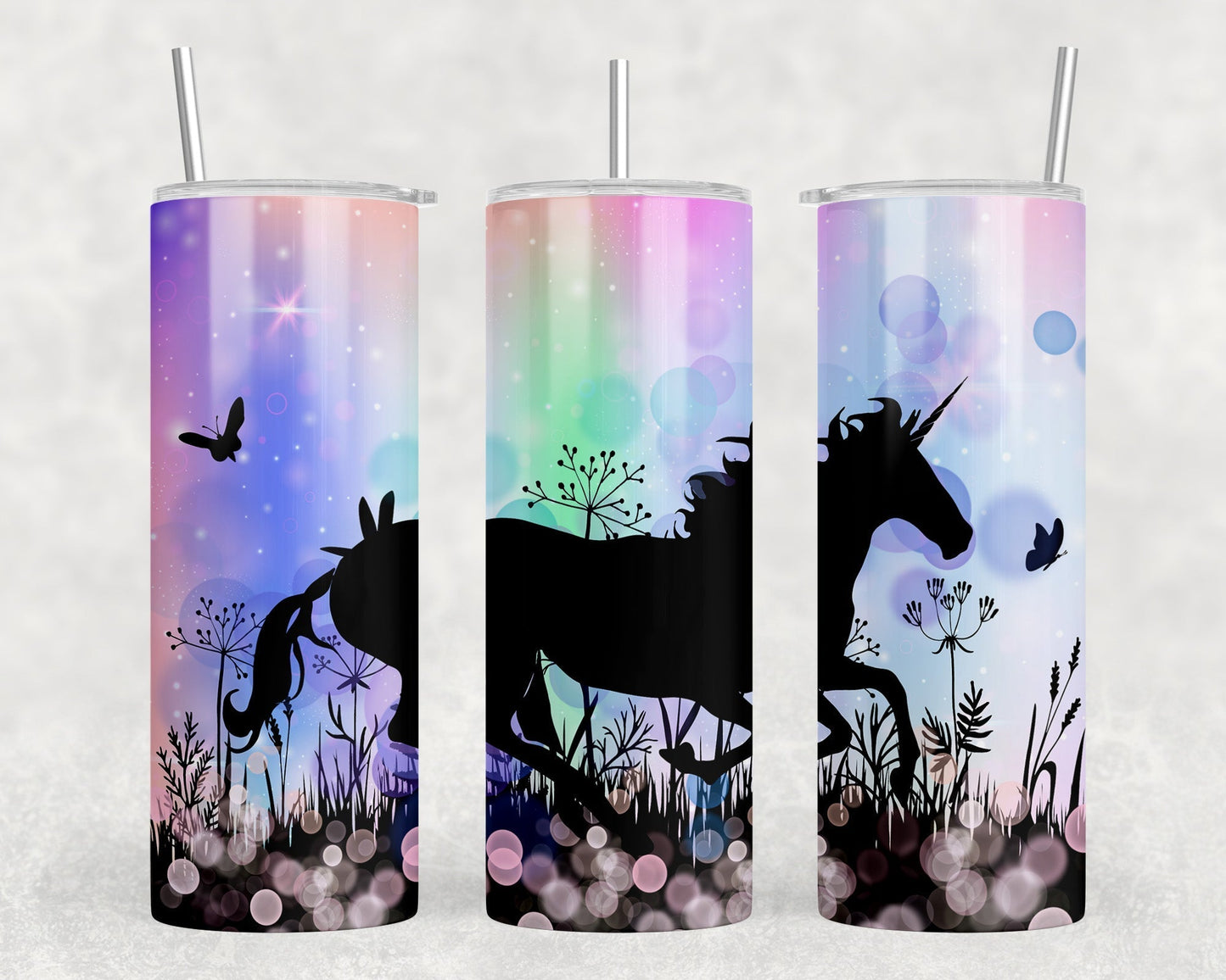 Unicorn - 20 oz Steel Skinny Tumbler - Optional Blue Tooth Speaker - Speaker Color will Vary by Rowdy Ridge Co