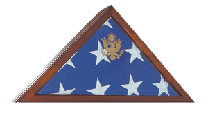 Marine Corp Flag Case - Mahogany