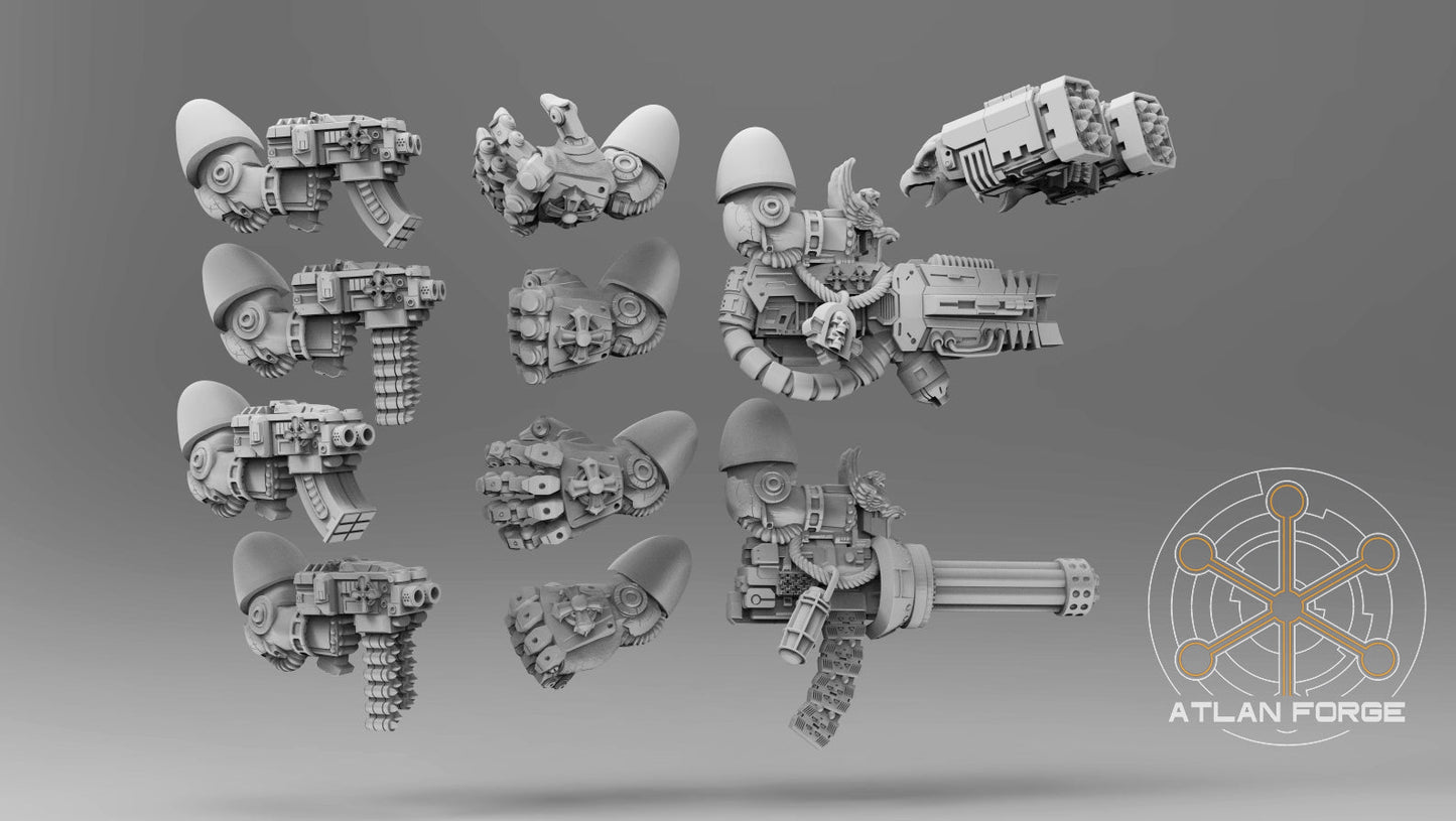 Templar Crusaders by Atlan Forge – 5-Man Modular Resin Printed Grimdark Squad (28/32mm)