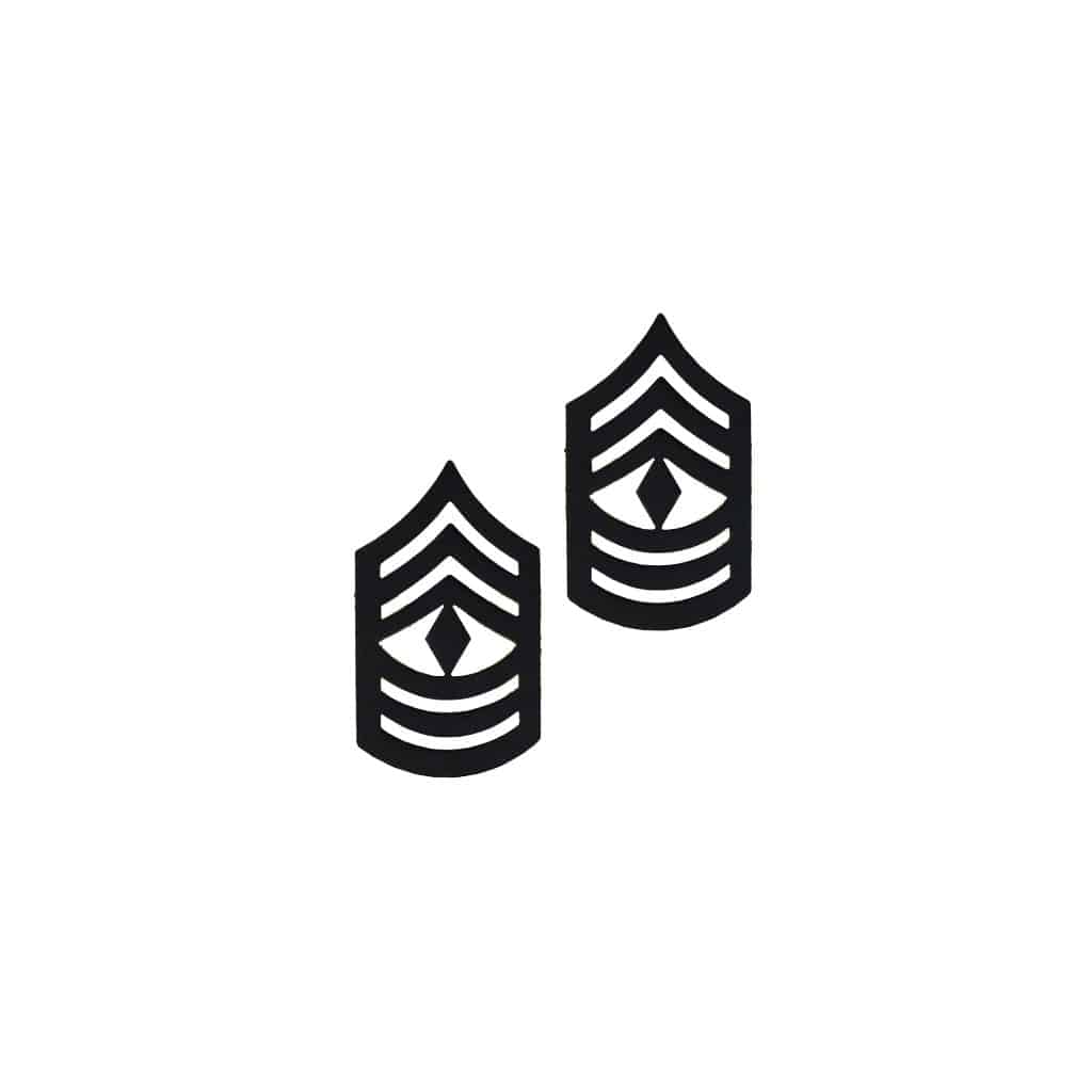 U.S. Marine Corps First Sergeant Subdued Metal Pin On Rank (pair)