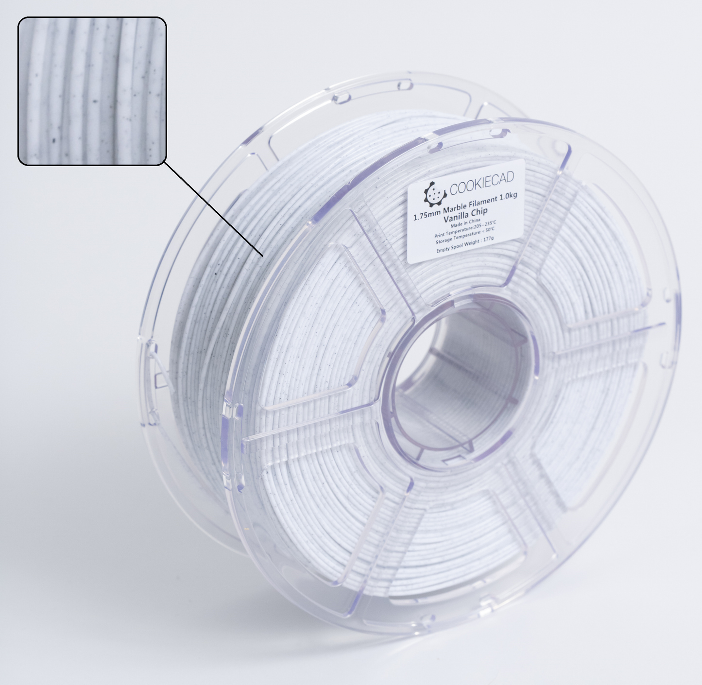 Vanilla Chip Marble PLA Filament 1.75mm, 1kg