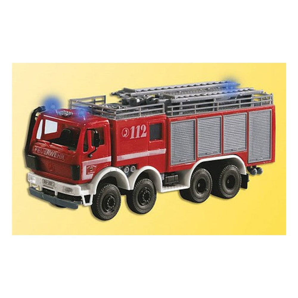 Viessmann 1125 HO Scale DB TLF 5000H Fire Truck w/Flashing Lights - Assembled -- Fire Department (red, white, silver, German Lettering)