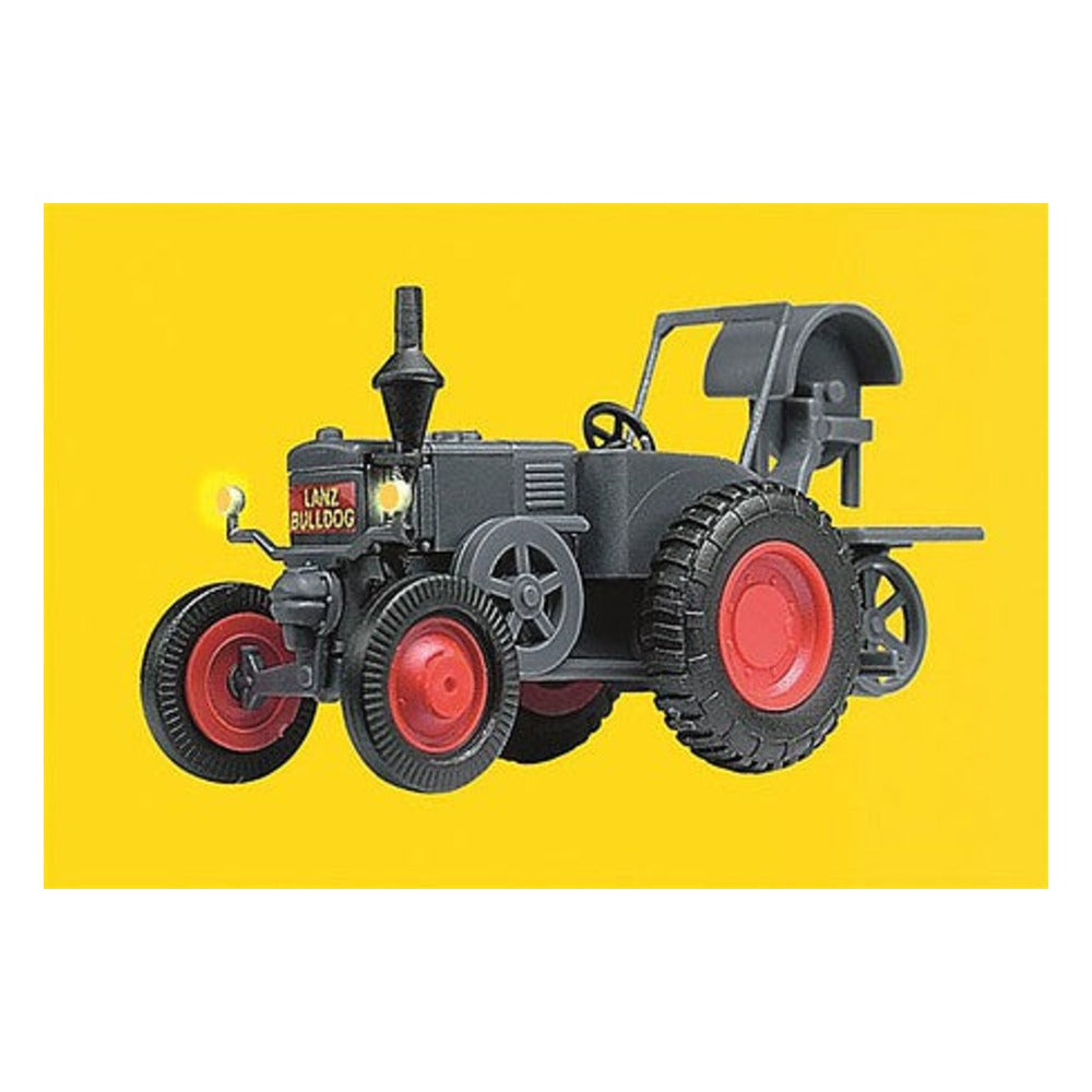 Viessmann 1155 HO Scale Lighted Lanz Bulldog Farm Tractor - Assembled -- Black, Red