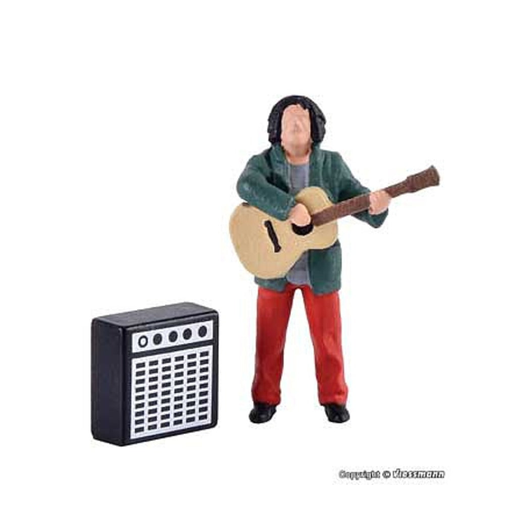 Viessmann 1510 HO Scale Animated Street Musician with Guitar and Amplifier -- Add Sound with 769-5577 (Sold Separately)