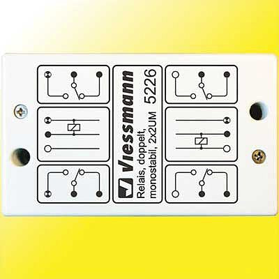 Viessmann 5226 All Scale Double-Pole Double Throw Relay -- pkg(2)