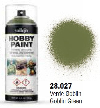 Vallejo 28027 400ml Goblin Green Fantasy Acrylic Hobby Paint Spray